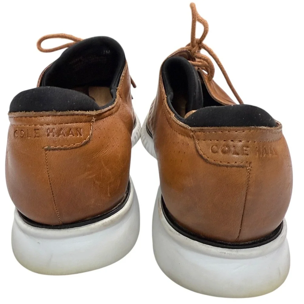 Cole Haan Men's 2.ZERØGRAND Laser Wingtip Oxfords size 12 brown/tan‎
